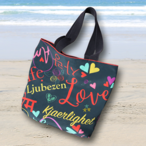 <span style="font-weight:400;">LOVE Canvas Tote Bag</span>