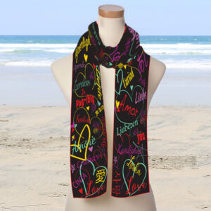<span style="font-weight:400;">LOVE Oblong Scarf</span> - 12″ x 66″
