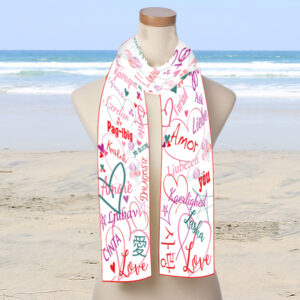 <span style="font-weight:400;">LOVE Oblong Scarf</span> - 12″ x 66″